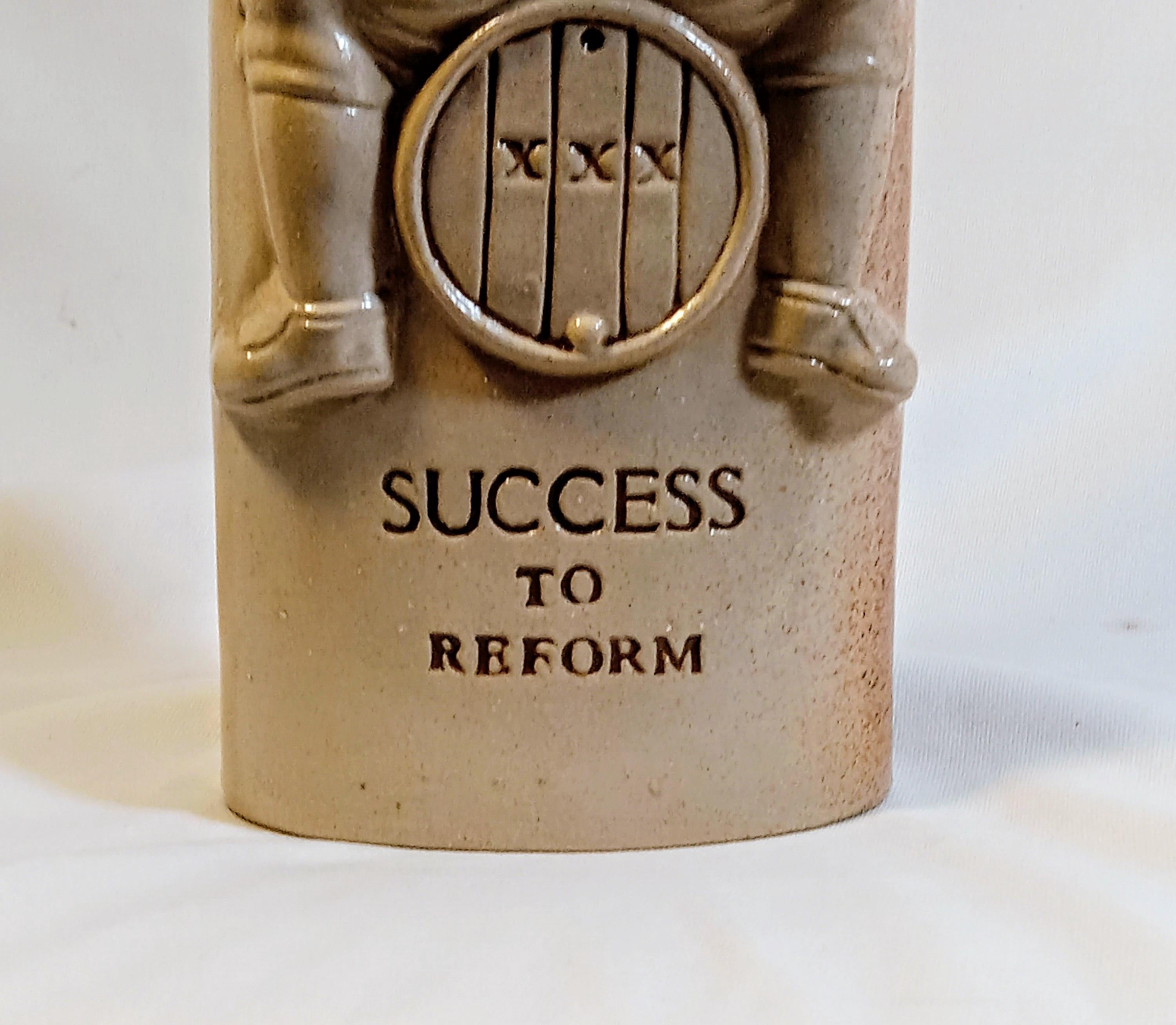 Vintage Decanter by Denby - “Success to Reform” – Historical Collectible