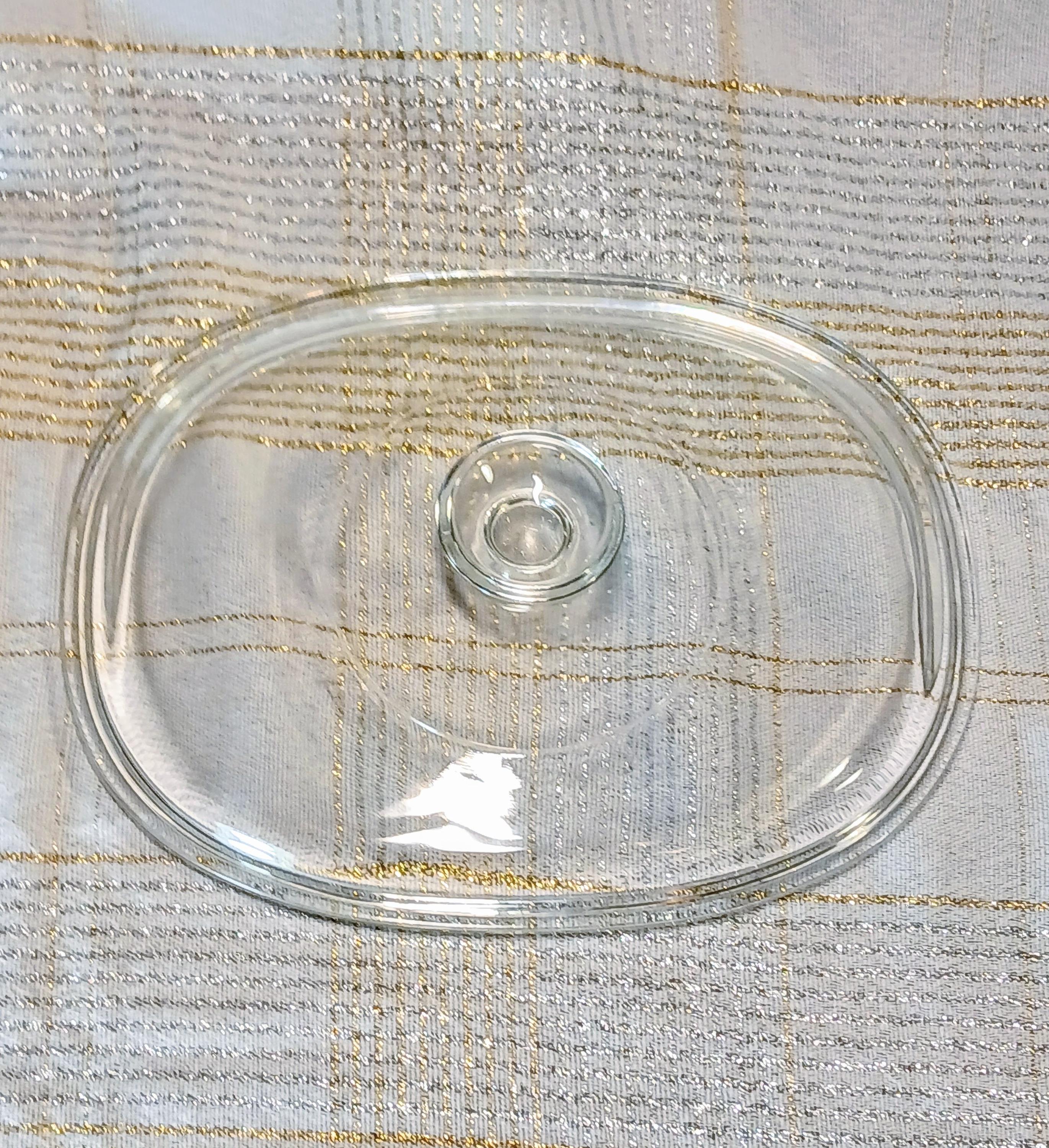 Corning Ware French White 2 Quart Oval Casserole F-12-B with Pyrex Lid