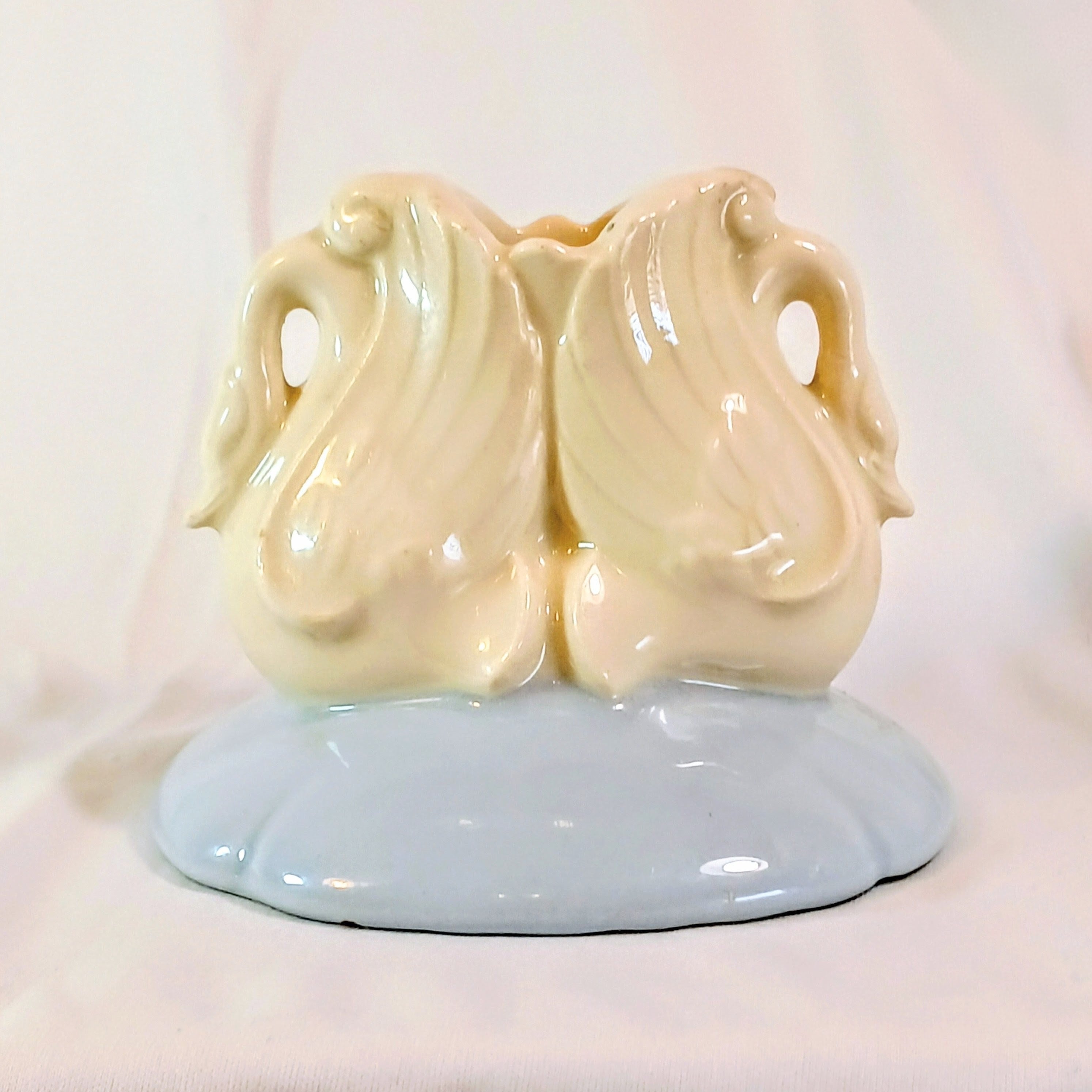 Vintage Chadwick Pottery Swan Candlestick Holders - #410
