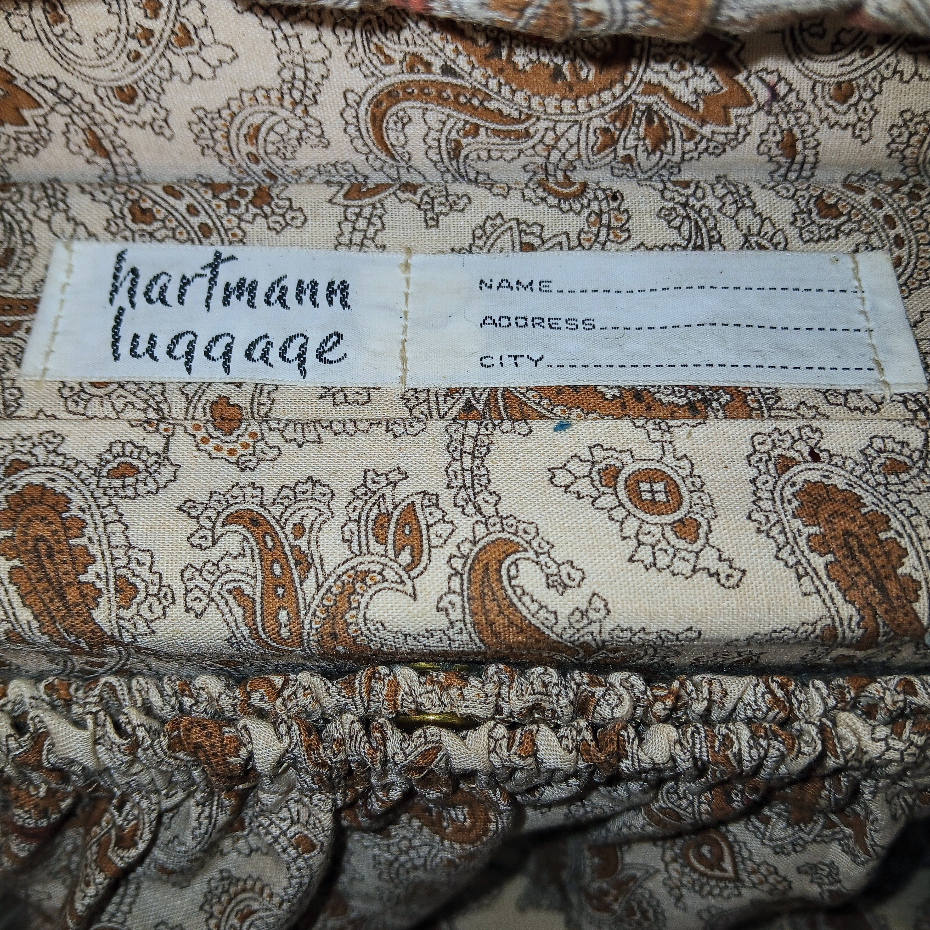 Vintage Hartmann Suitcase Caramel Tan | Mid Century Travel Case