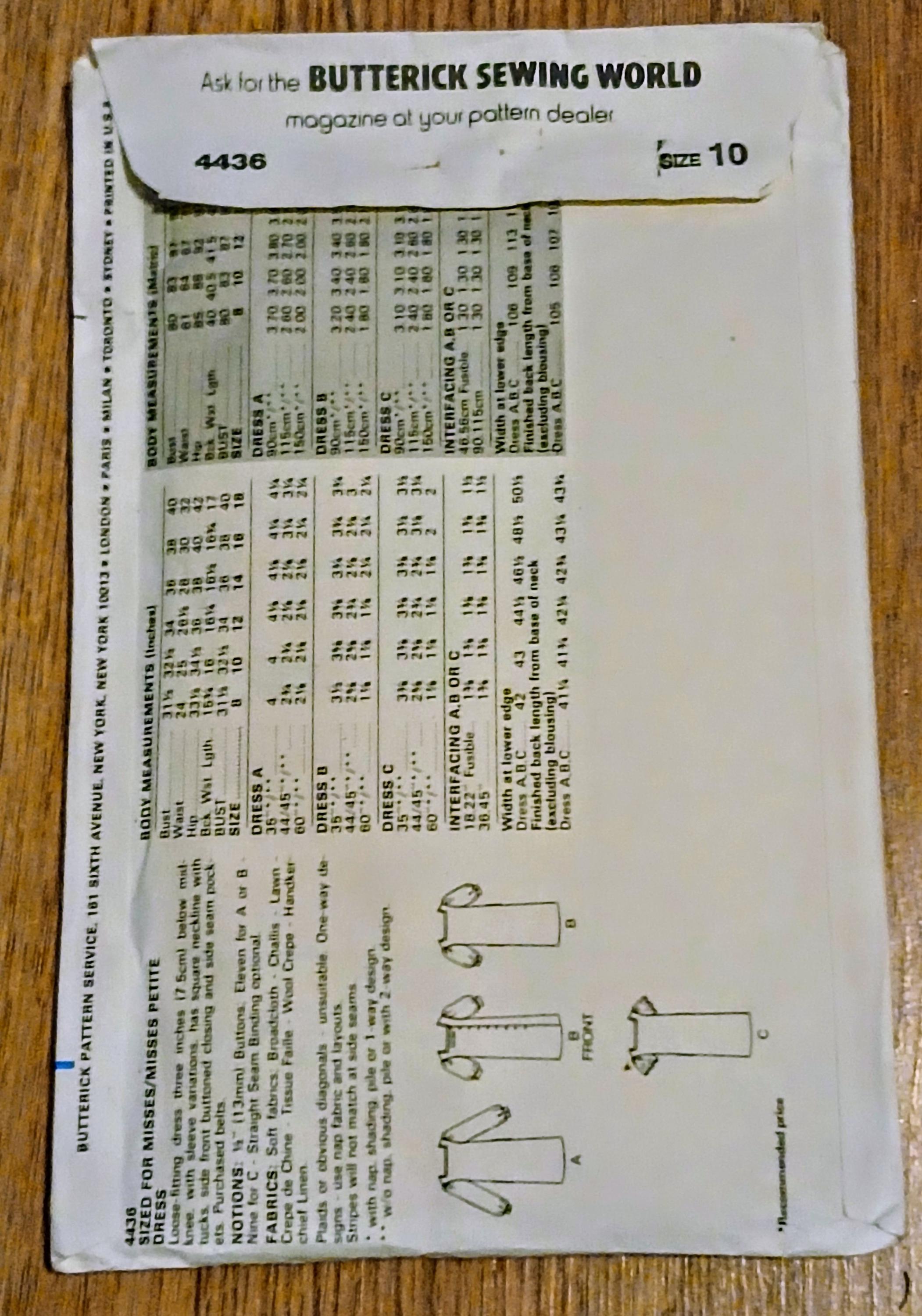 Vintage Sewing Patterns - Butterick Multi size Formats - 1972 to 1981 - Choose Your Favorite