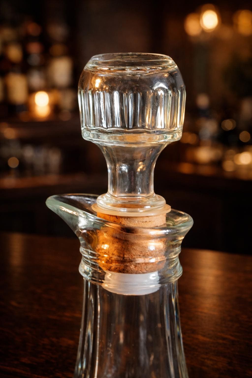 Vintage Decanter with Stopper – 12" Mid-Century Barware