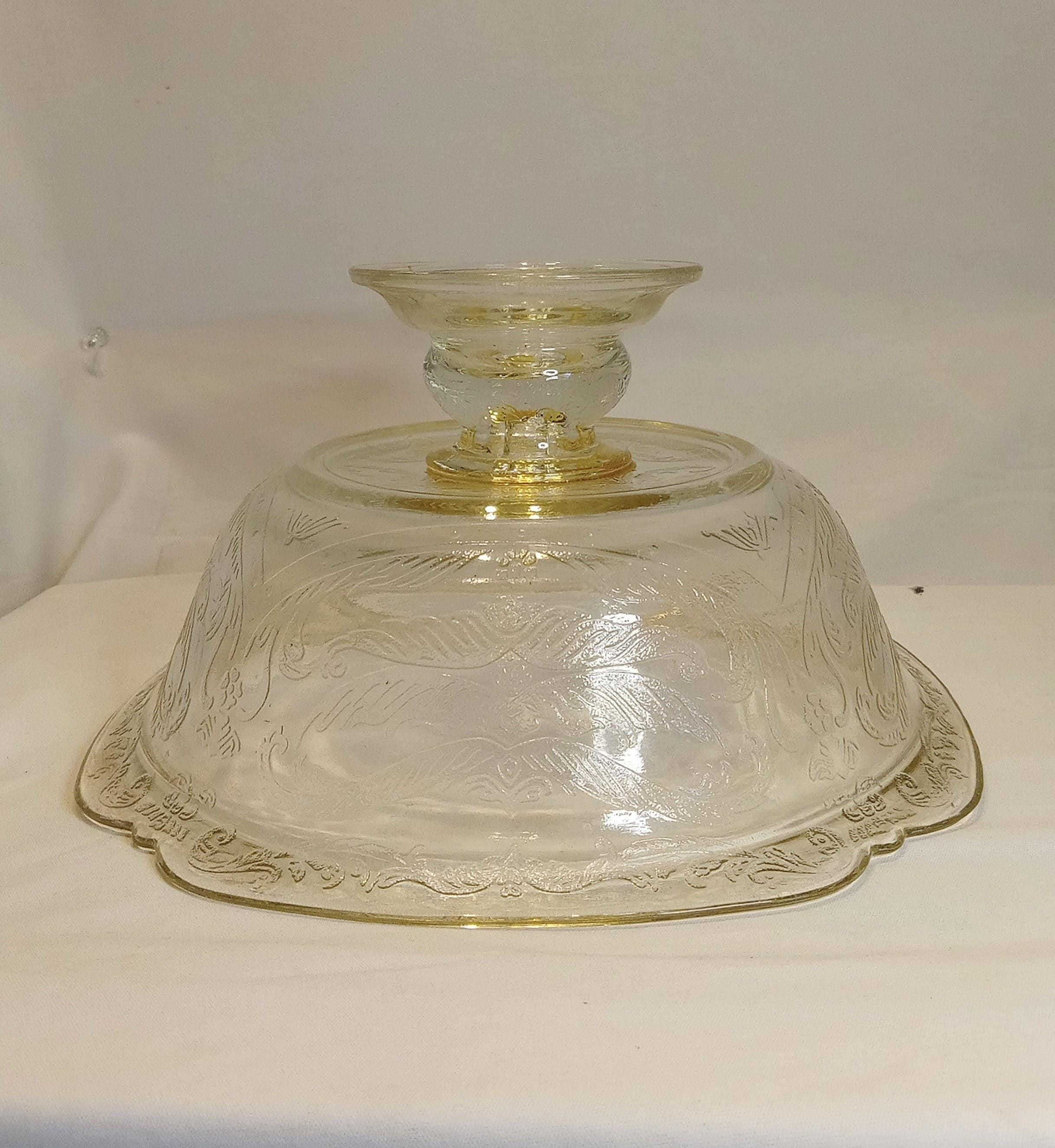 Vintage Indiana Glass Pedestal Fruit Bowl - Recollection Line
