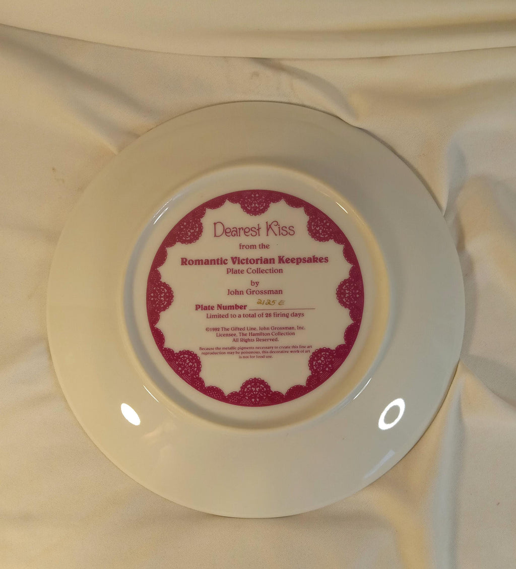 Dearest Kiss 1992 Collectible Porcelain Plate
