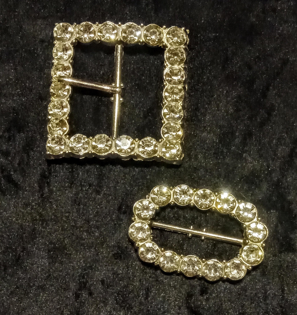 Vintage Rhinestone Scarf Buckles