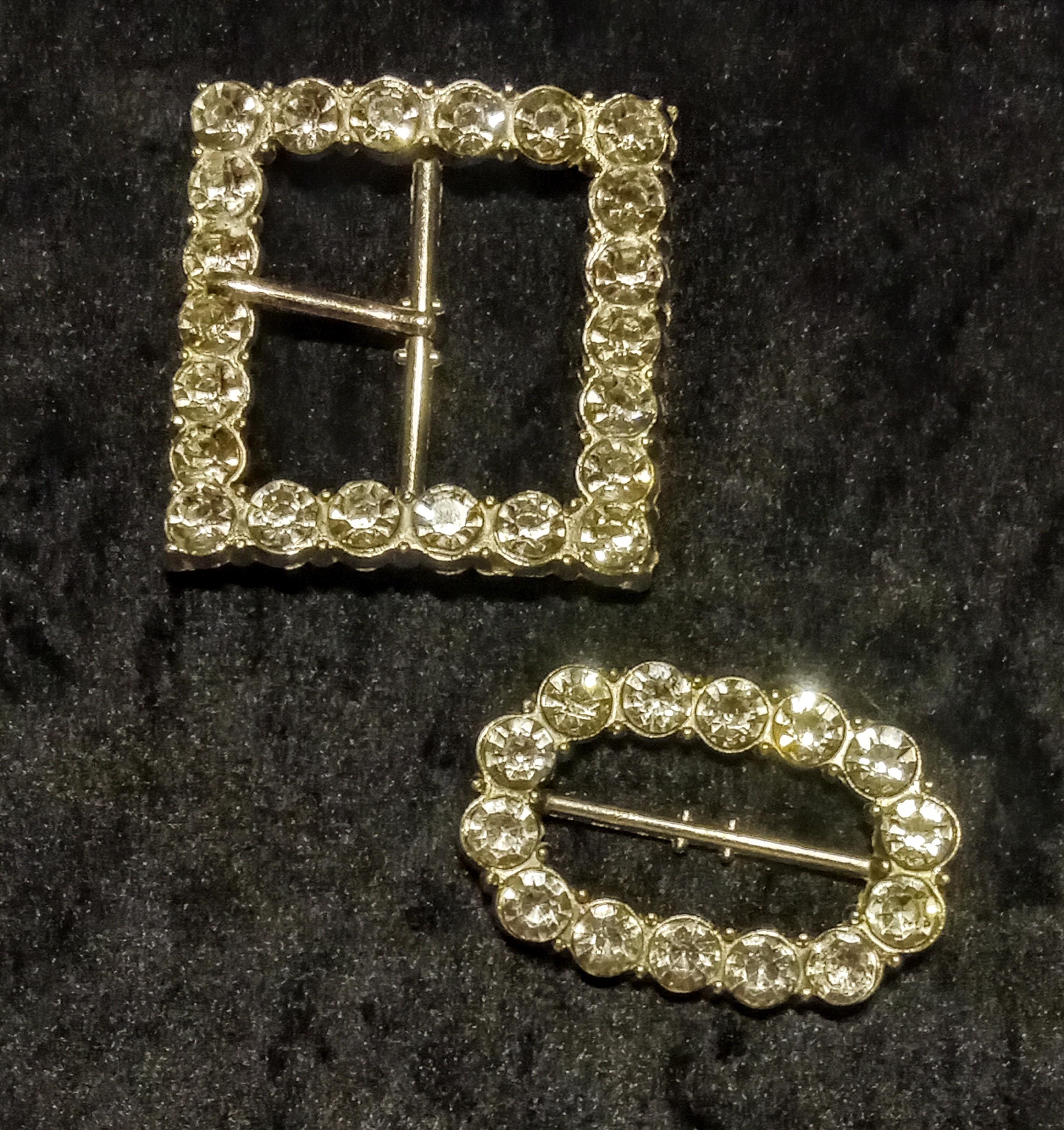 Vintage Rhinestone Scarf Buckles