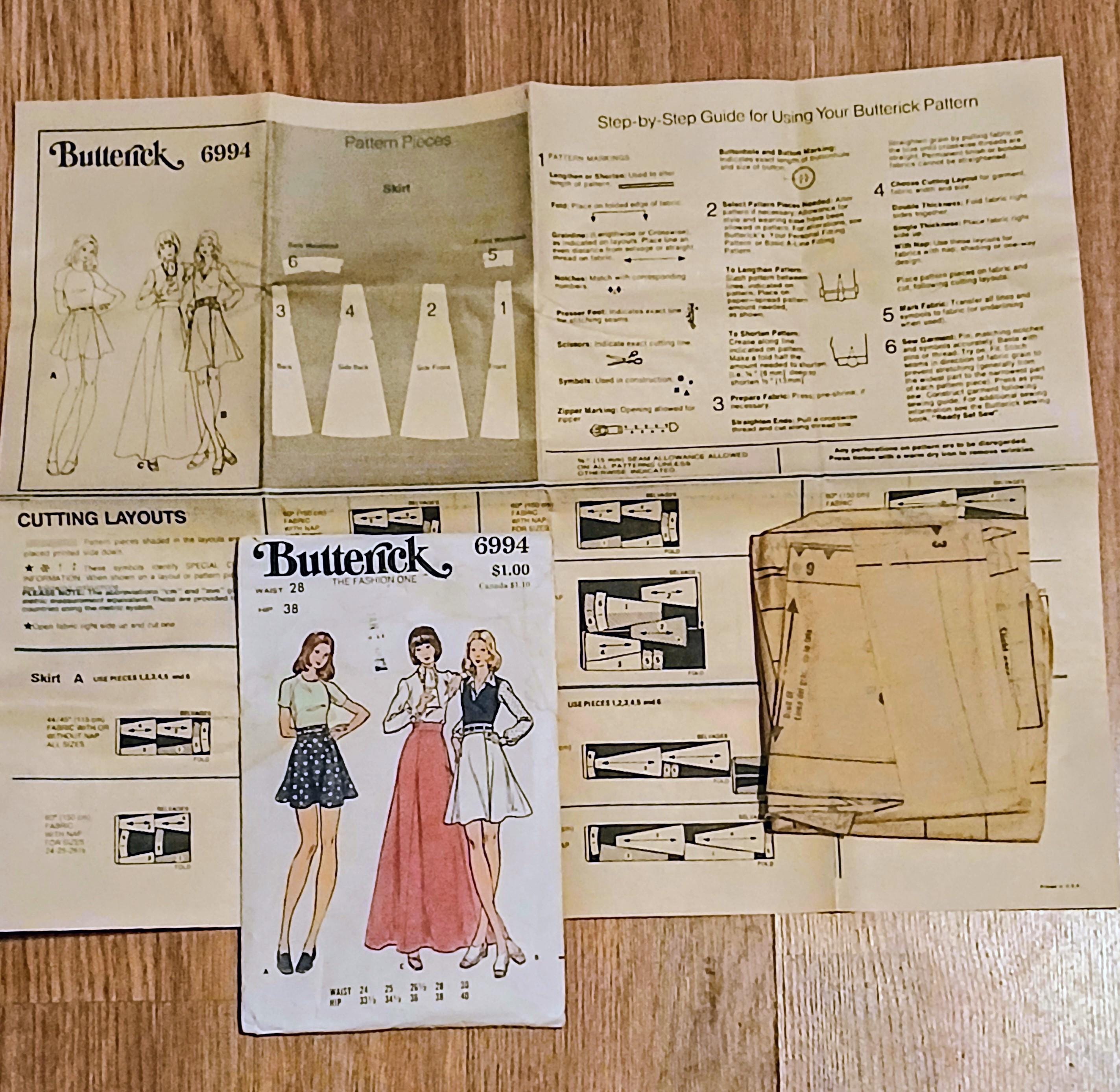 Vintage Sewing Patterns - Butterick Multi size Formats - 1972 to 1981 - Choose Your Favorite
