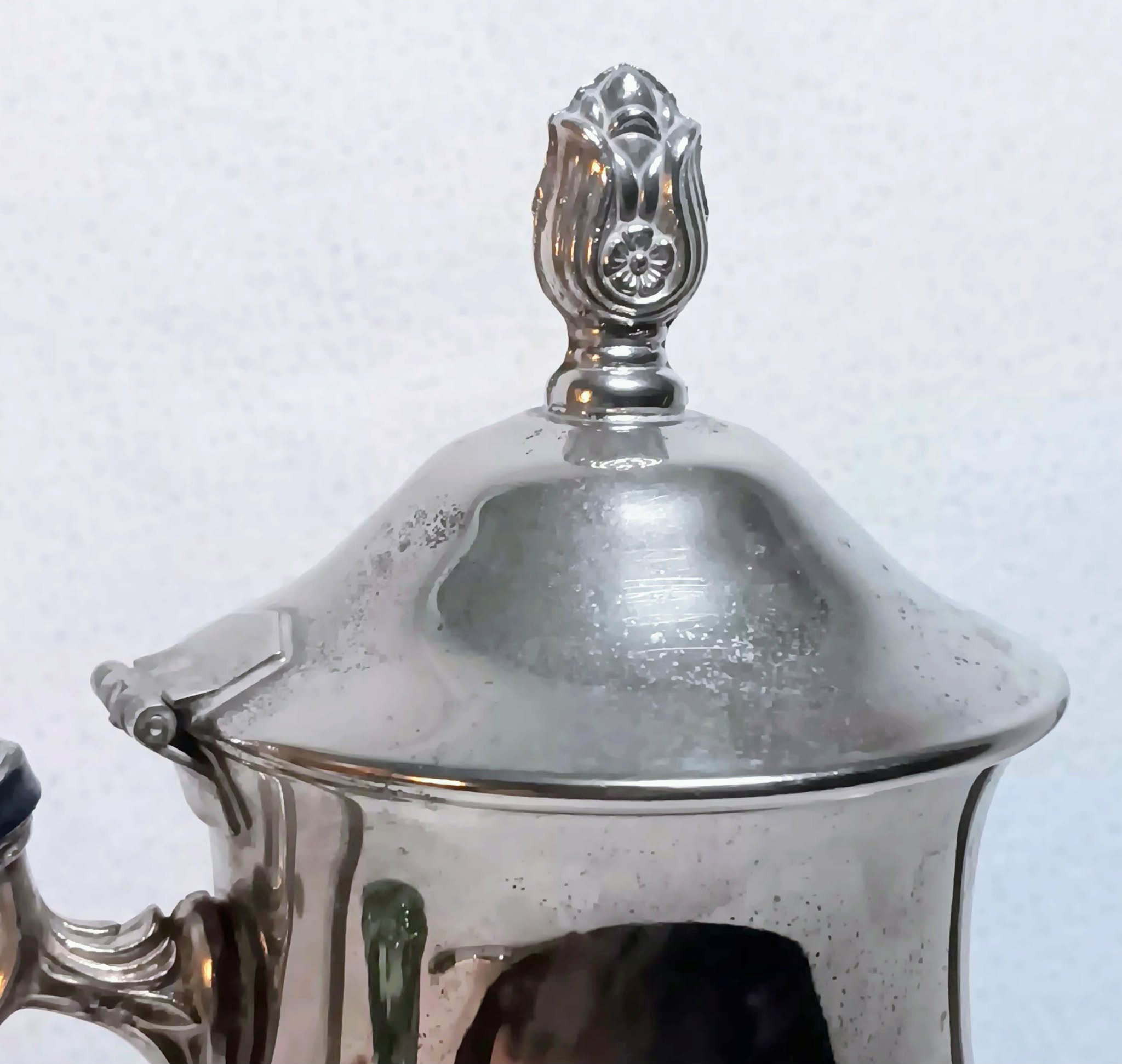 Vintage International Silver Silverplate Teapot Ornate Footed Tea Pot Classic Serveware