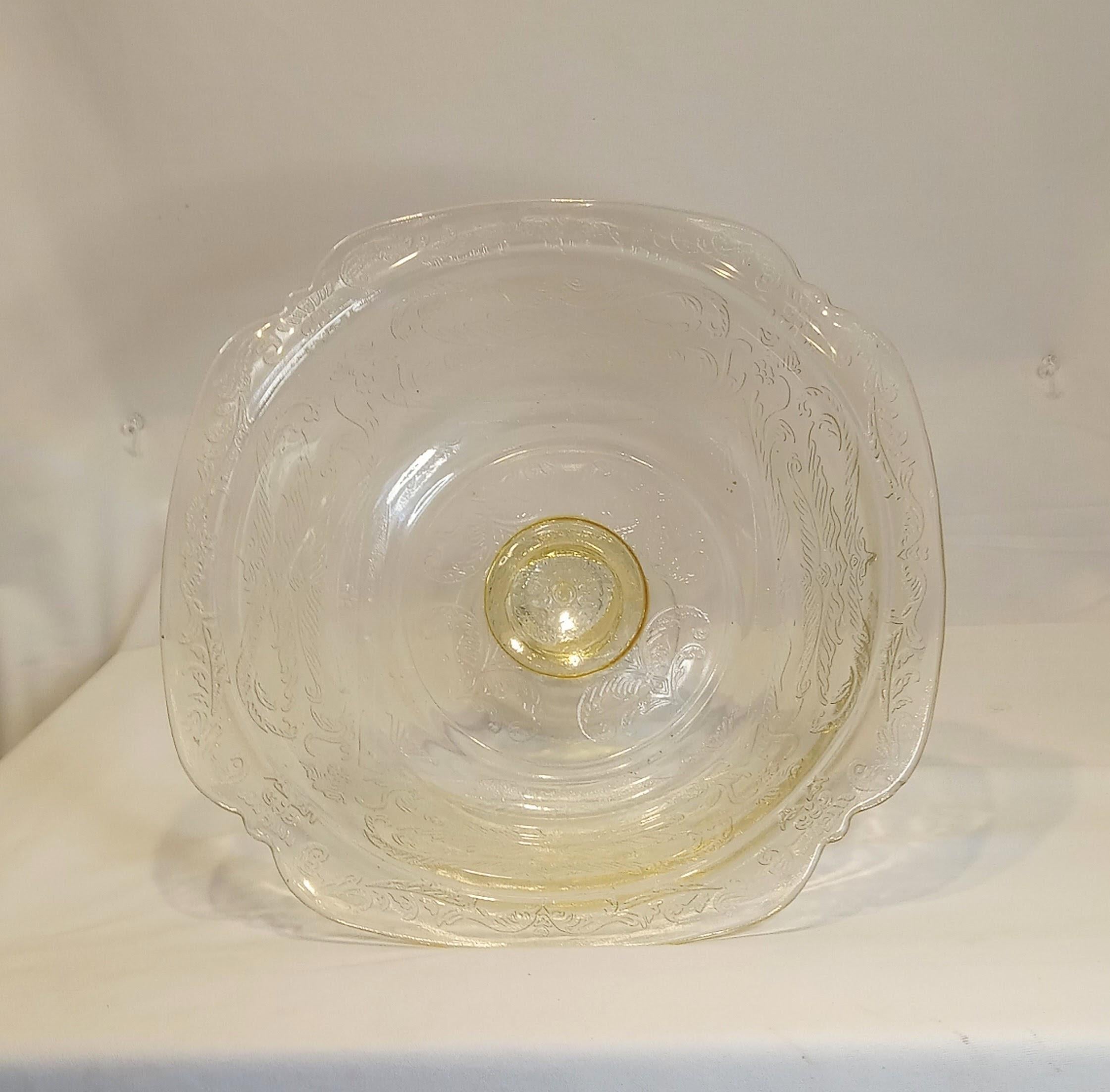 Vintage Indiana Glass Pedestal Fruit Bowl - Recollection Line