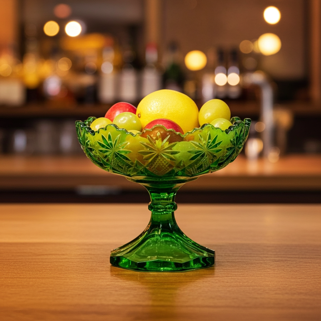 Antique Pedestal Bowl - U.S. Glass - Shoshone Pattern