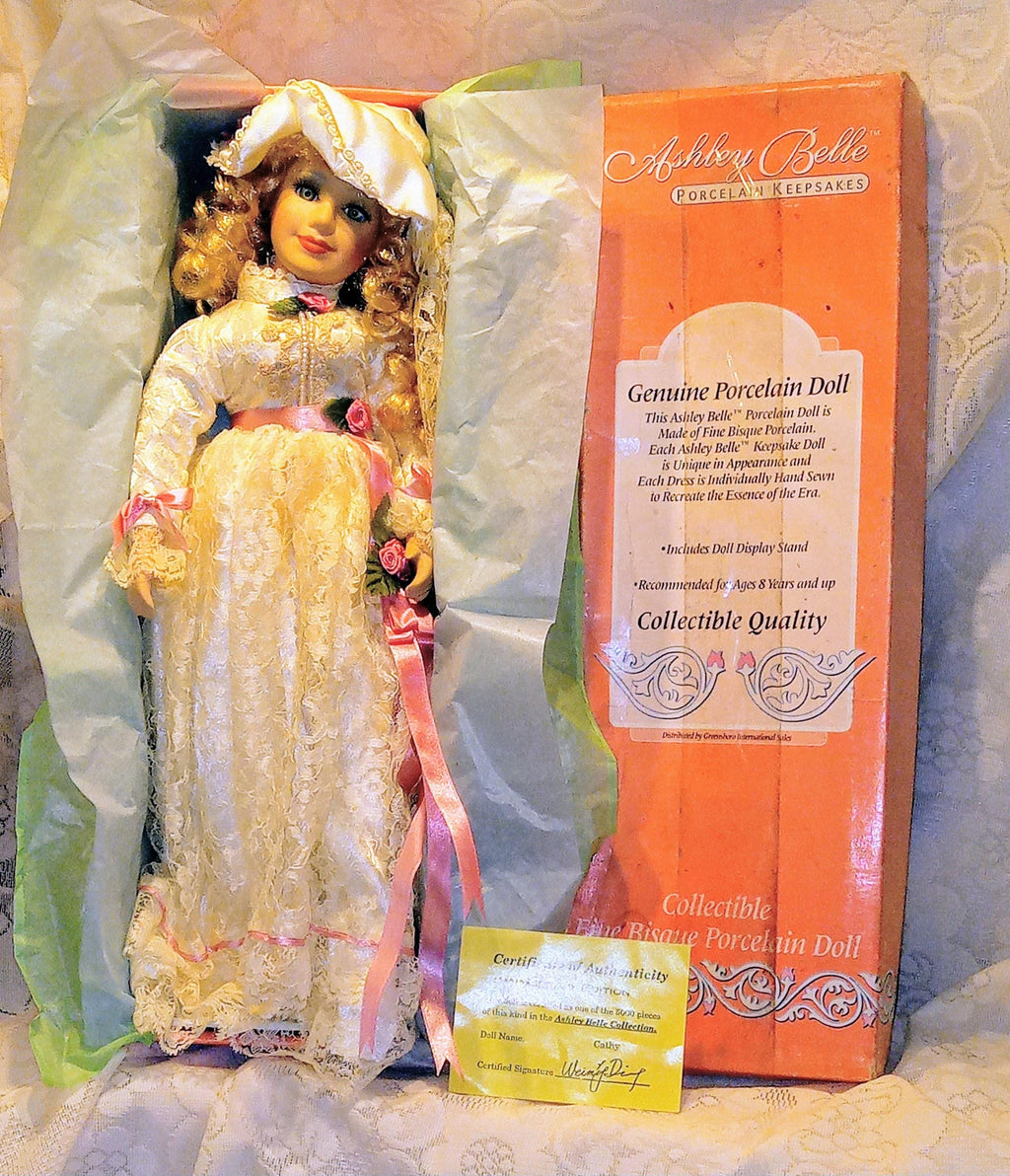 Vintage Porcelain Doll by Ashley Belle - “Cathy” - Original Box