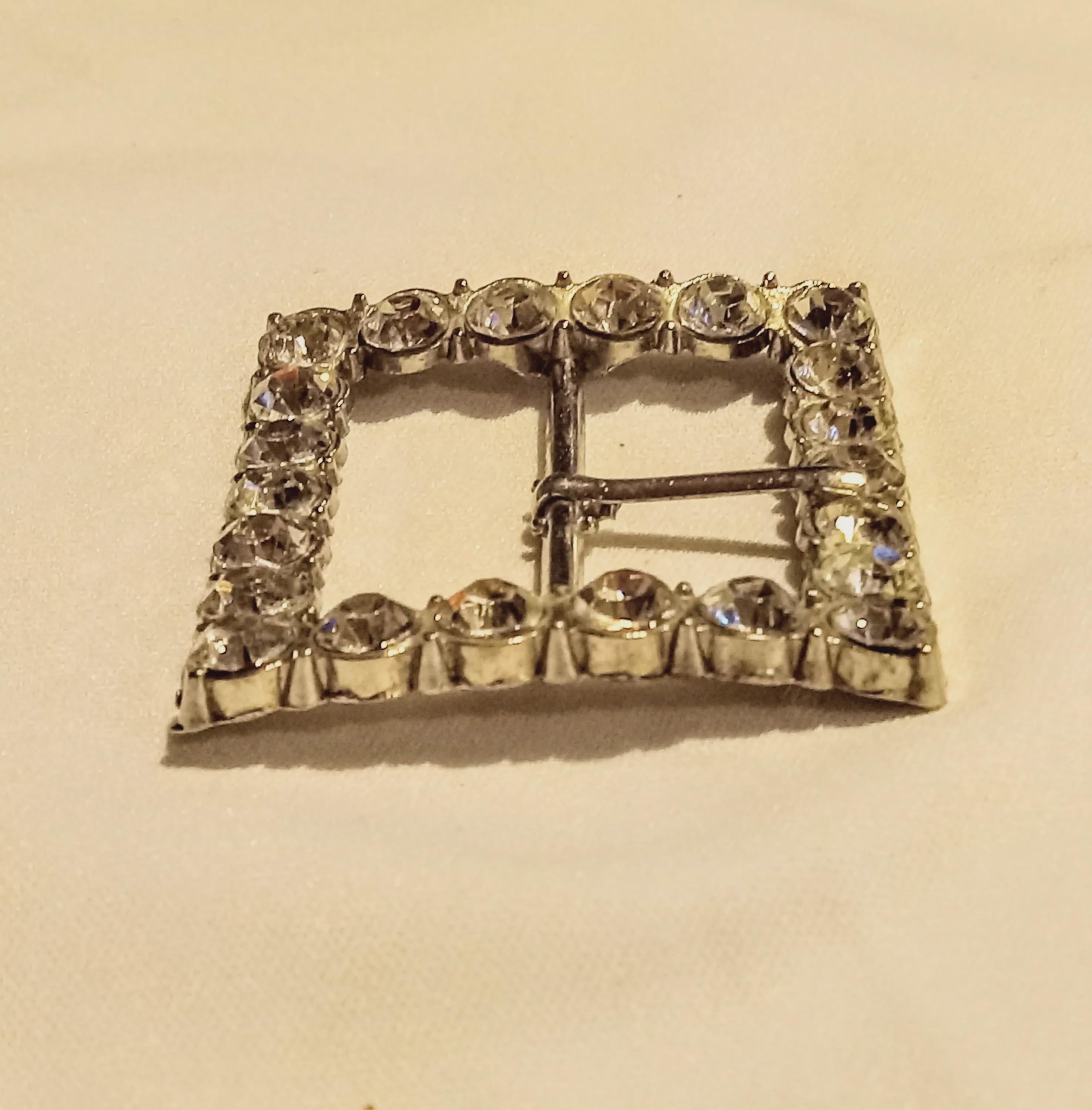 Vintage Rhinestone Scarf Buckles
