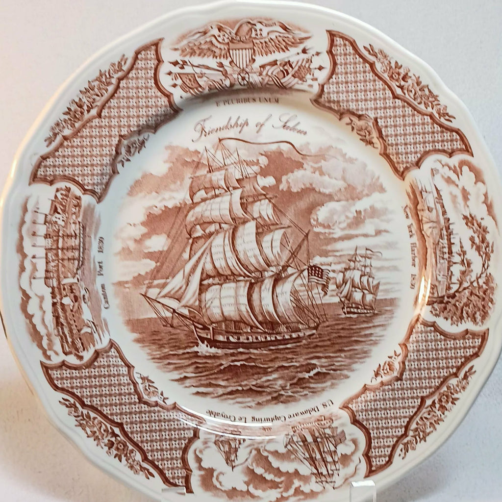 Alfred Meakins "Fair Winds" Dinner Plates - Set of Two - Historical Nautical Theme