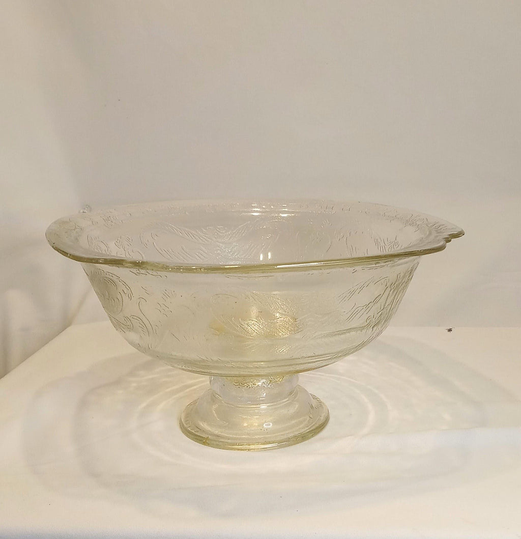 Vintage Indiana Glass Pedestal Fruit Bowl - Recollection Line