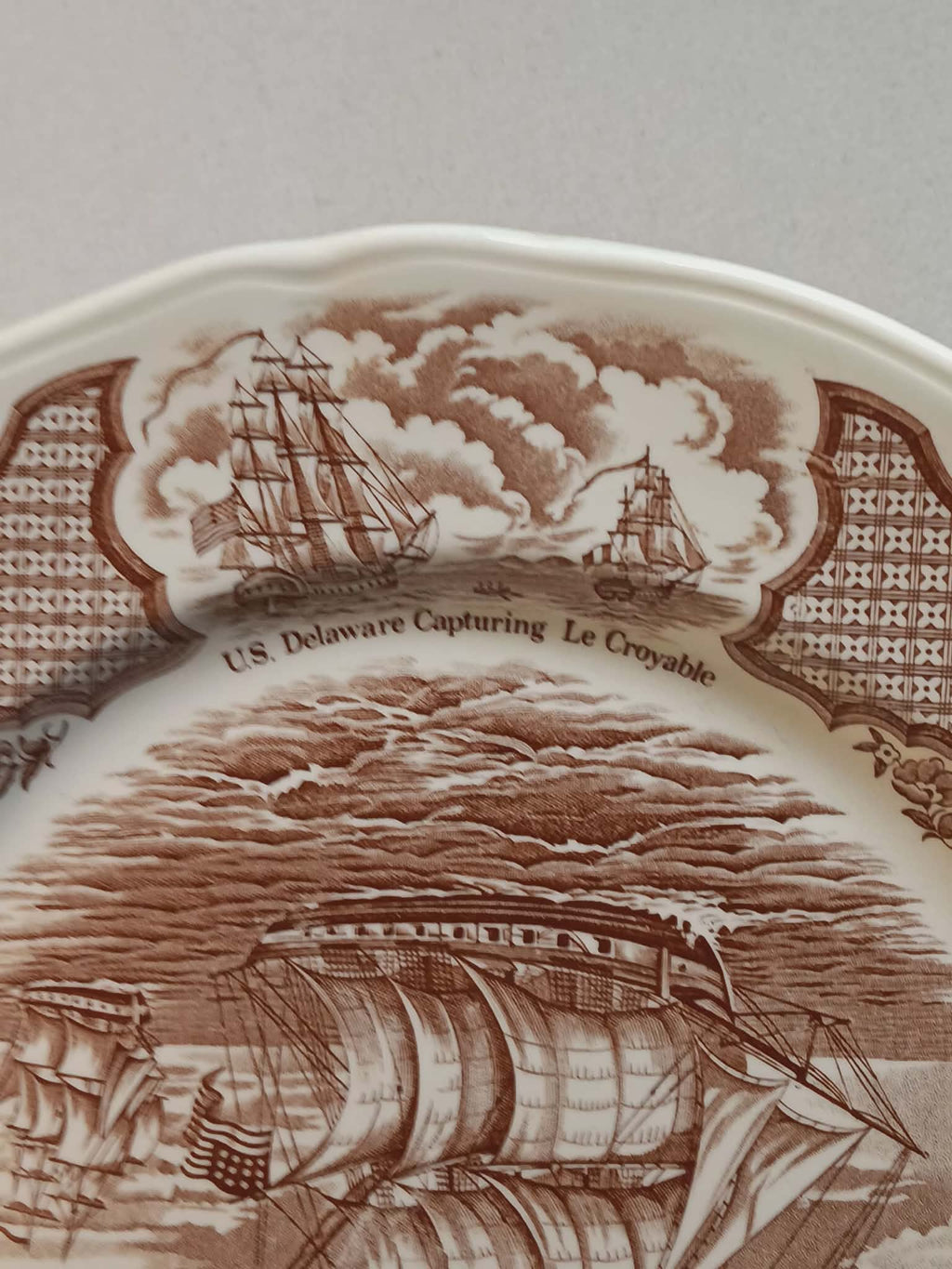 Alfred Meakins "Fair Winds" Dinner Plates - Set of Two - Historical Nautical Theme