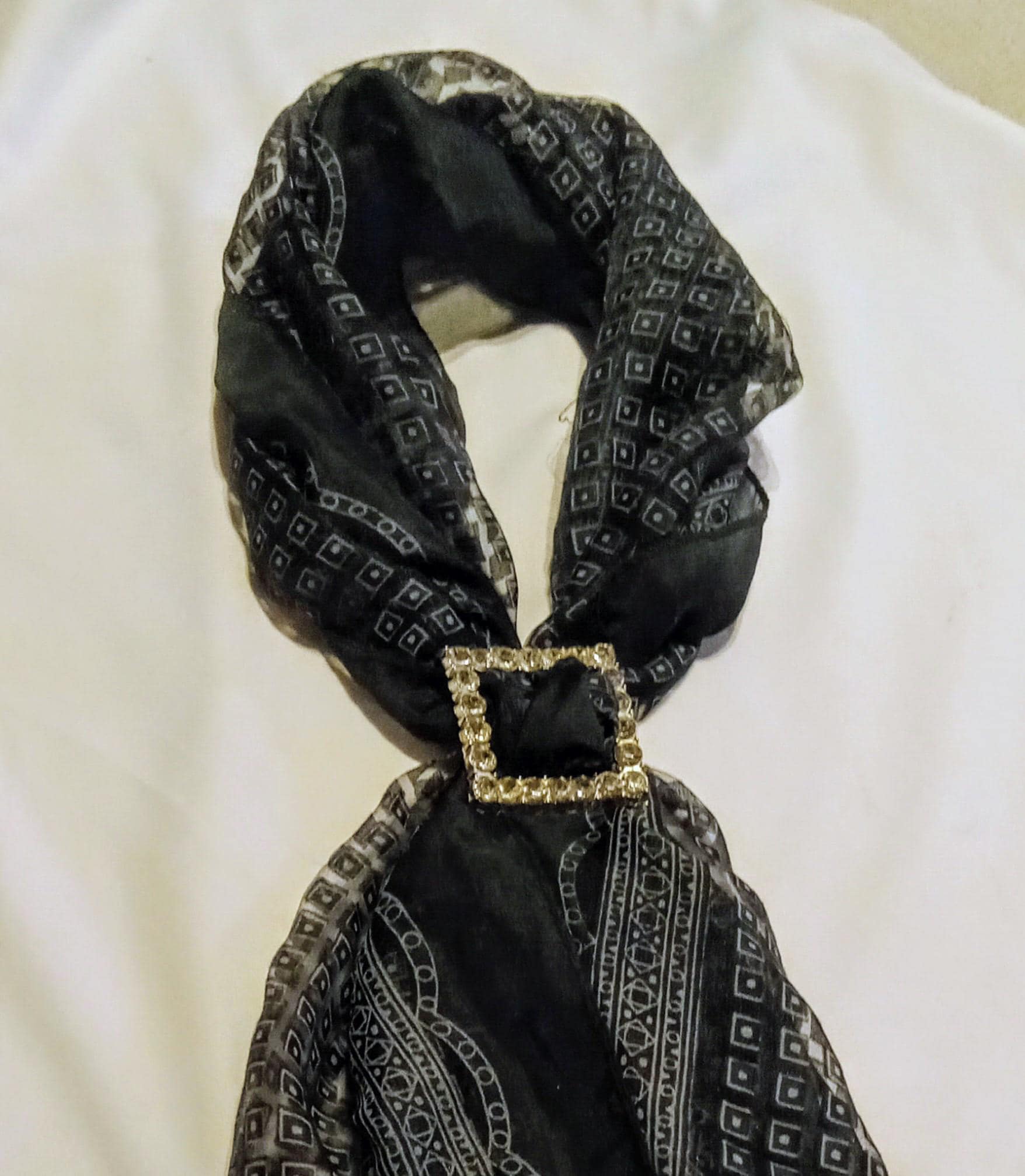 Vintage Rhinestone Scarf Buckles