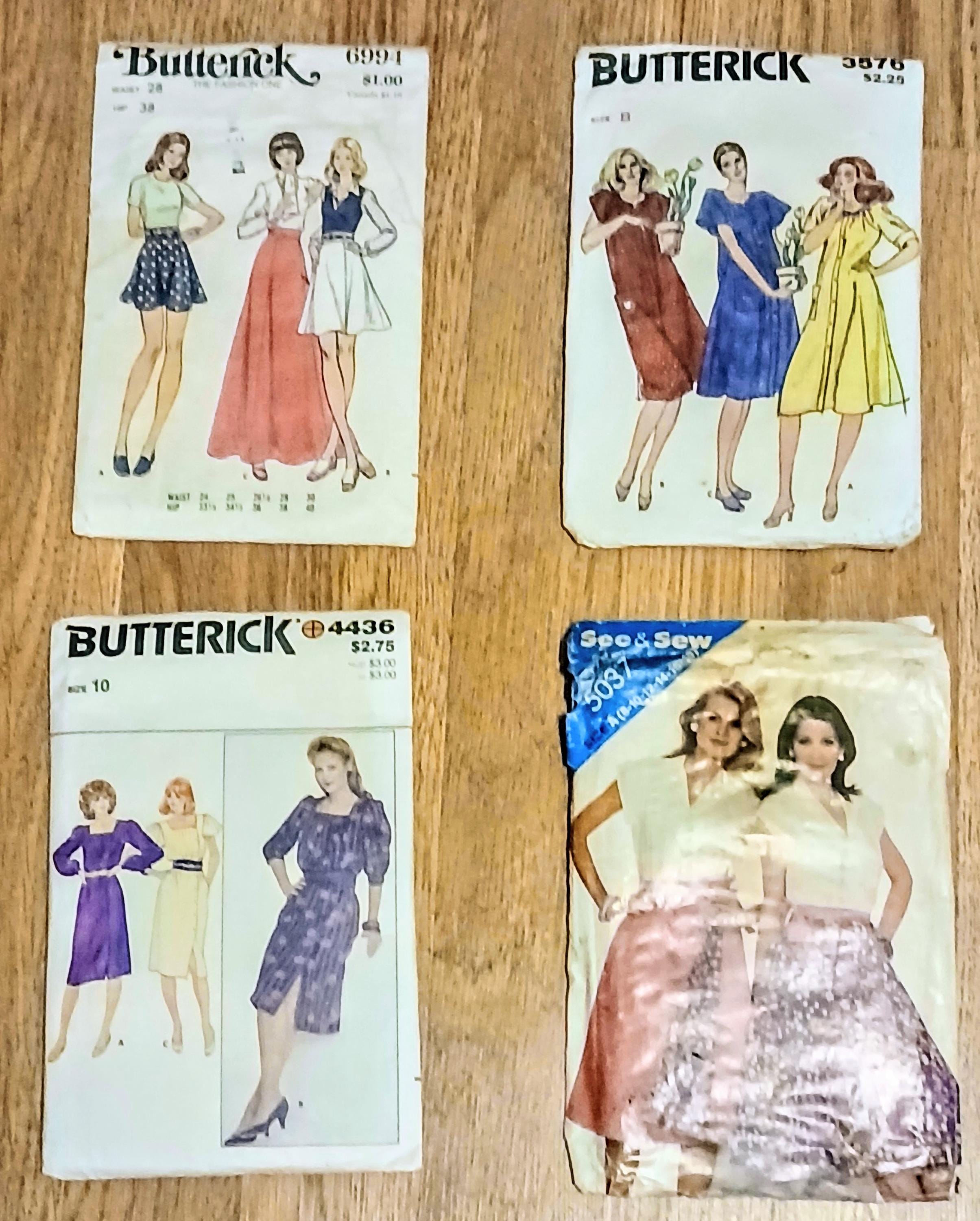 Vintage Sewing Patterns - Butterick Multi size Formats - 1972 to 1981 - Choose Your Favorite