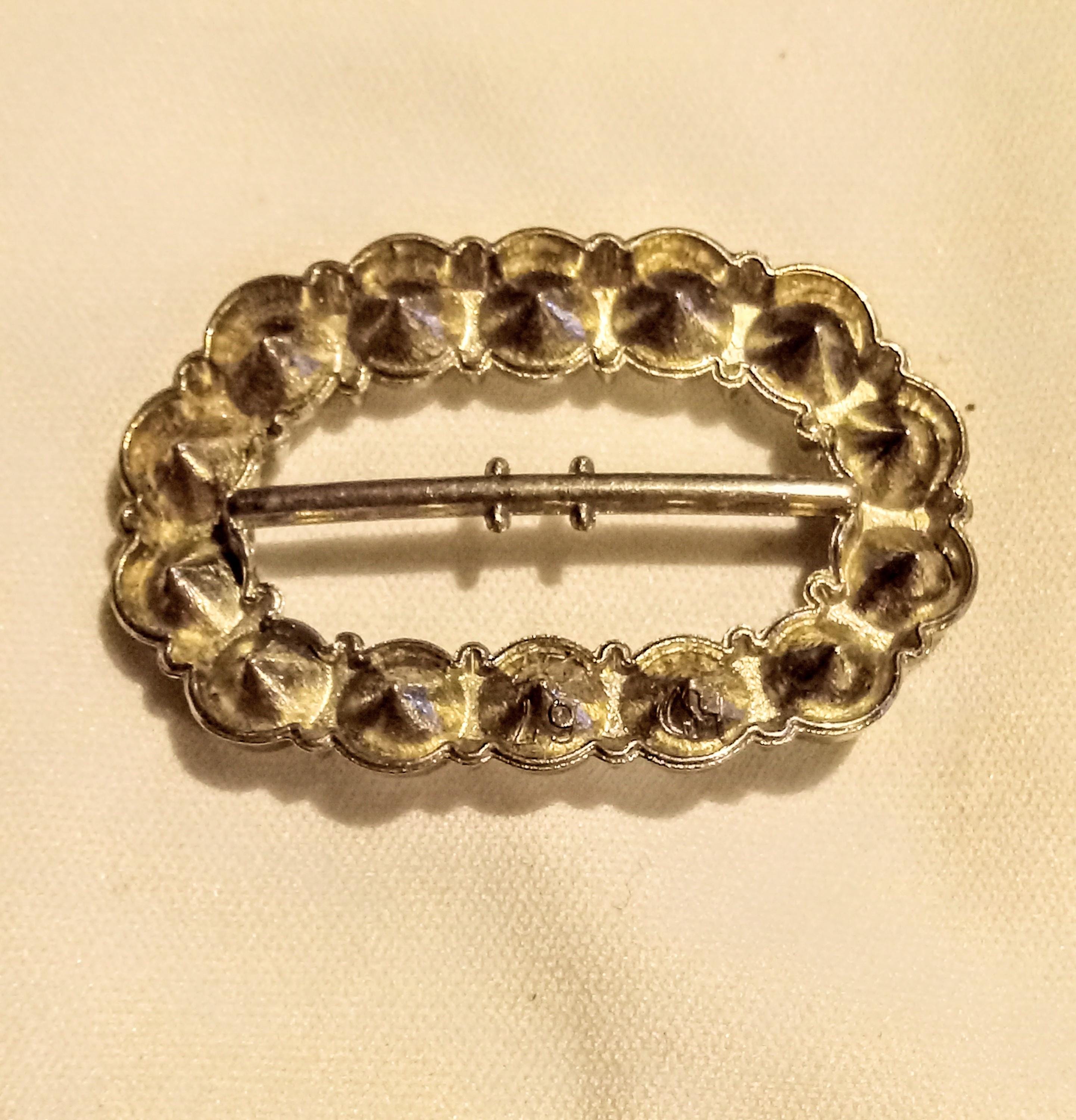 Vintage Rhinestone Scarf Buckles