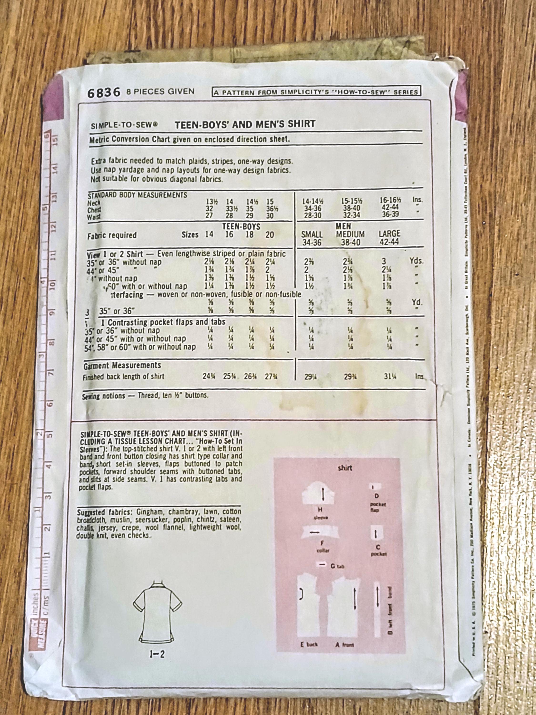 Simplicity Clothing Patterns - Uncut - Men's & Women's - Your Choice