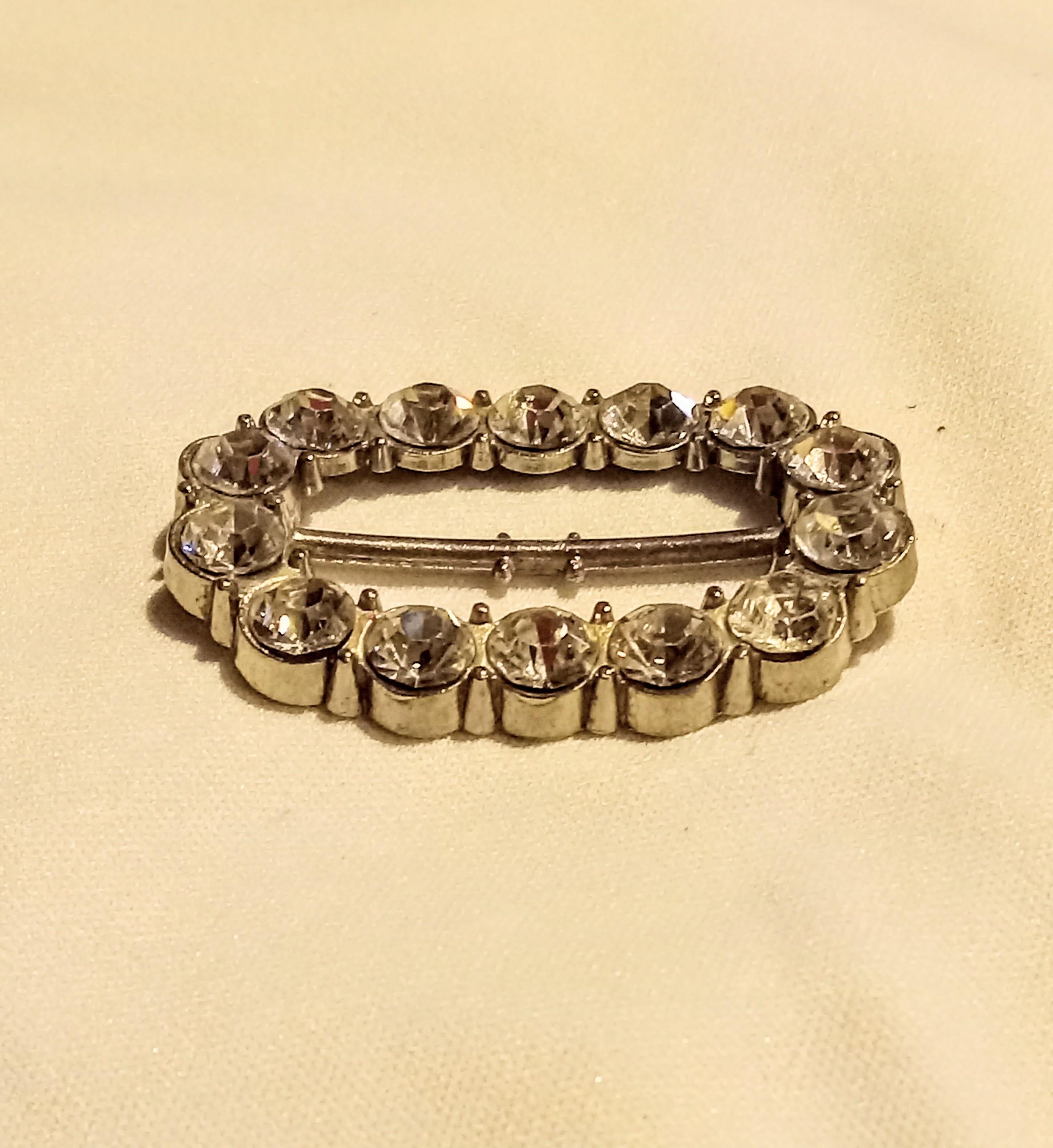 Vintage Rhinestone Scarf Buckles