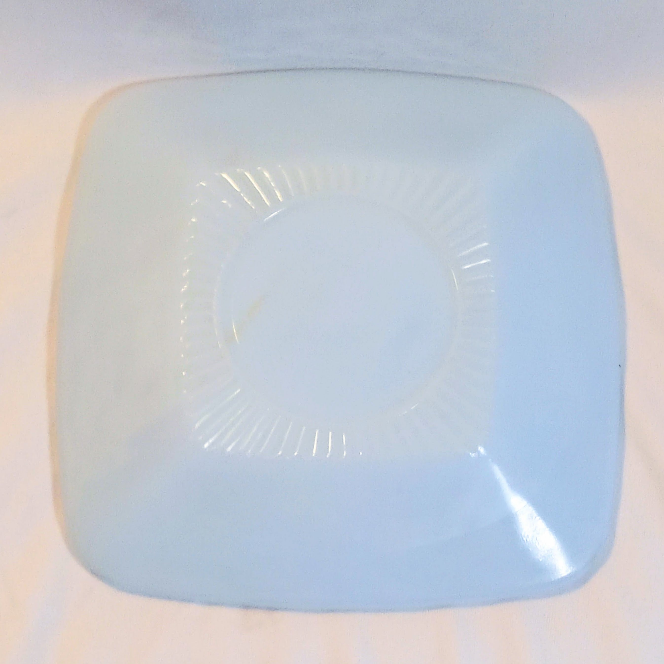 Anchor Hocking Fire-King Saucers – Delphite Blue Milk Glass