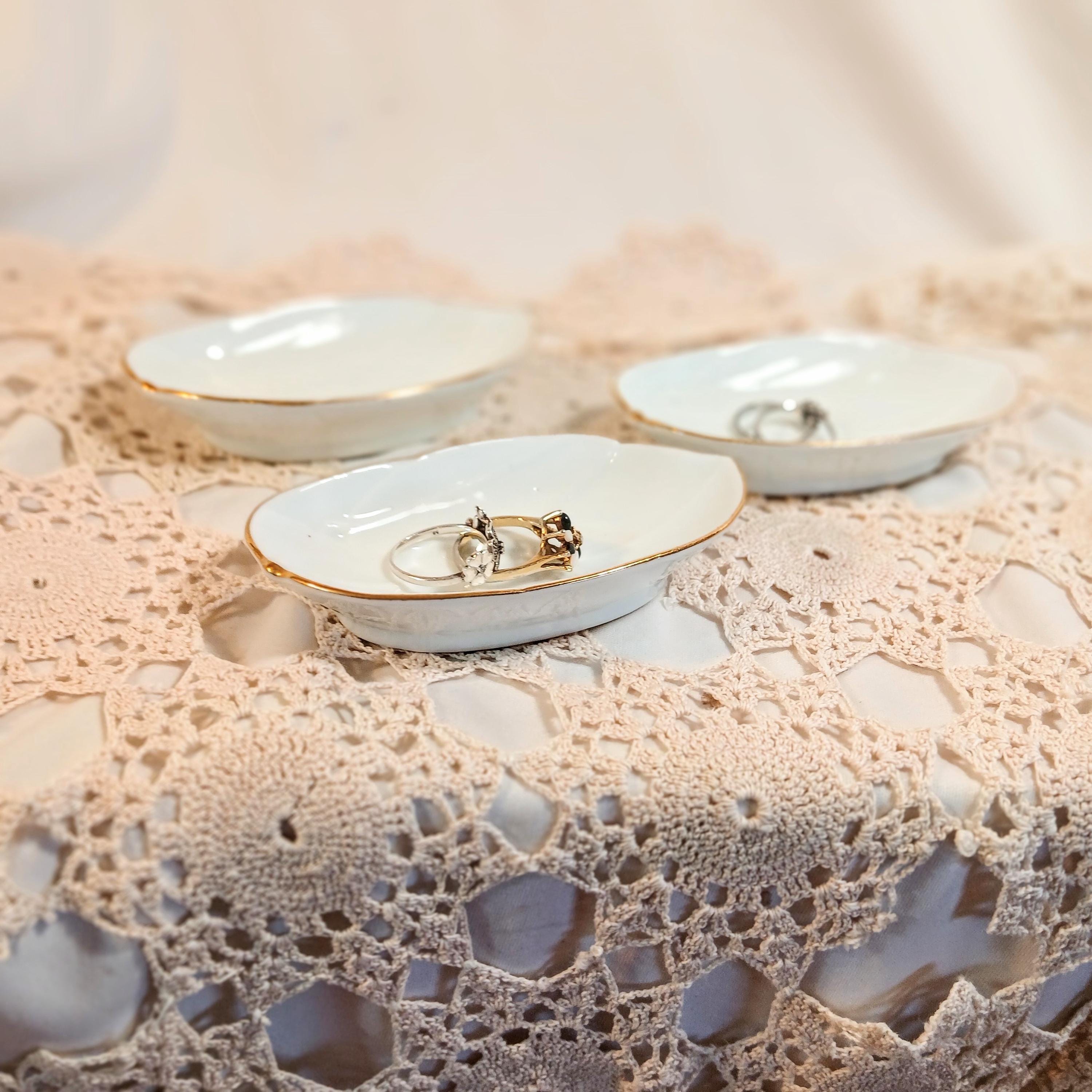 Vintage Porcelain Ring Dish/Trinket Dish - Set of 3