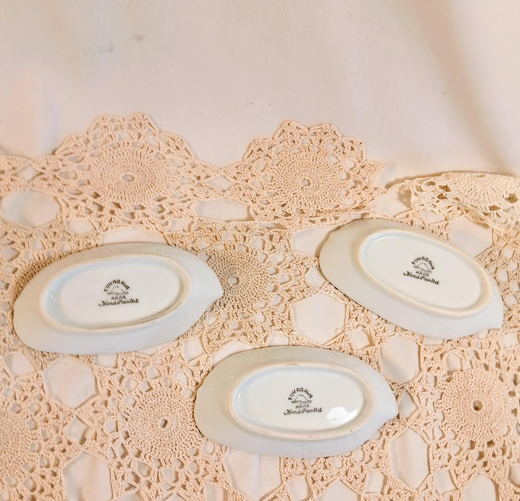 Vintage Porcelain Ring Dish/Trinket Dish - Set of 3
