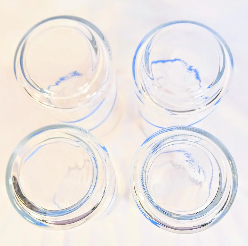 Crisa Blue Swirl Drinking Glasses - Set of Four - by Georges Briard