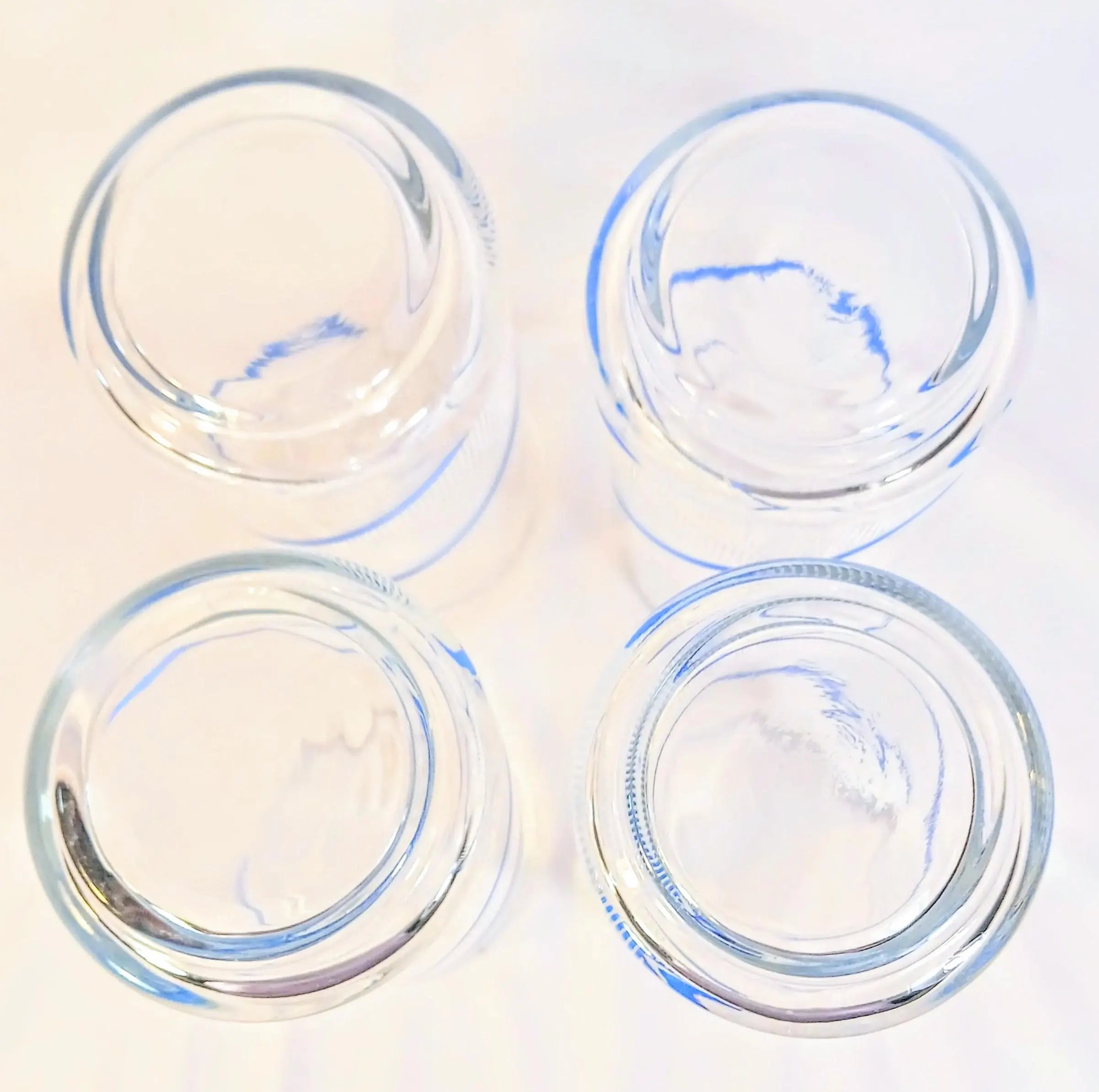 Crisa Blue Swirl Drinking Glasses - Set of Four - by Georges Briard