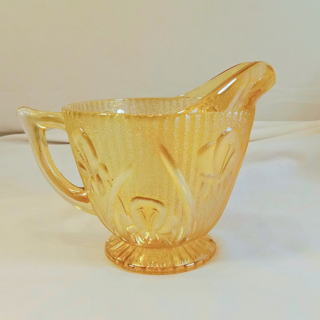 Vintage Carnival Glass  Cream & Sugar Set - Jeanette  Glass Co.