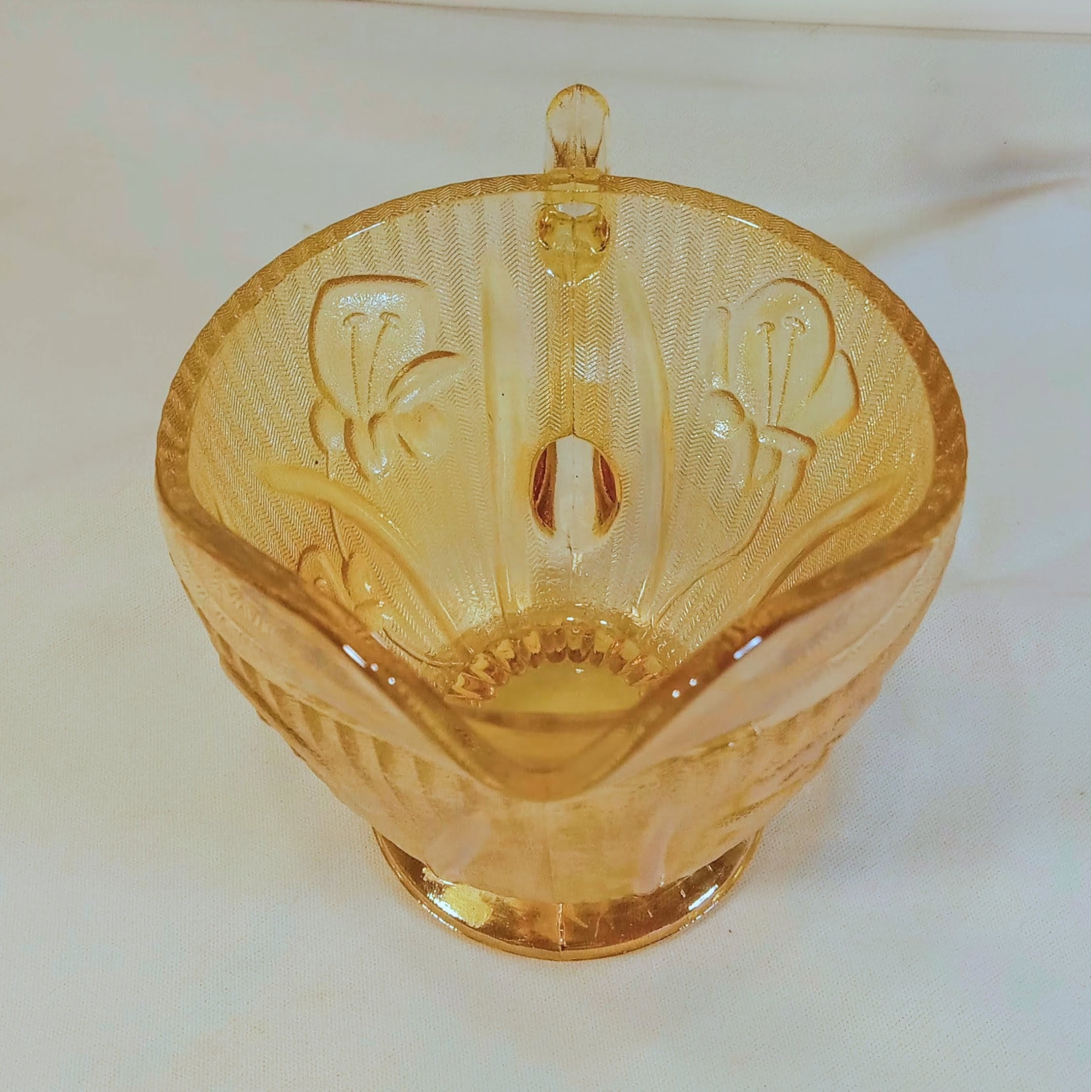 Vintage Carnival Glass  Cream & Sugar Set - Jeanette  Glass Co.
